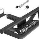 Hitch Step for 2" Hitch Receiver,Heavy-Duty Steel Tow Hitch Step Trailer for Truck/Car/SUV Vehicles,Rear Bumper Guard Protector with Pin Lock & U-Bolts Stabilize