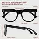 miyya Stylish Reading Glasses for Women, Cheaters Eyeglasses, Oversized Blue Light Readers, Fashion Eye Glasses (Black)