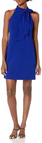 Vince Camuto Women's Sleeveless Halter Tie Neck Shift Mini Dress M