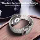 NeXStrix Titanium Bands Compatible with Galaxy Watch Ultra 47mm, No Gap Design Titanium Metal Strap Wristband Accessory for Galaxy Watch 7 Ultra 47mm with Secure Buckle for Men Women