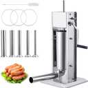 Sausage Stuffer, Manual 22LBS/10L Sausage Maker Machine, Meat Stuffer with Dual Speed, Stainless Steel Heavy Duty Sausage Filler with 5 Stuffing Tubes, for Commercial and Home Use