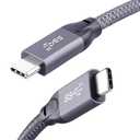 QCEs USB C to USB C Monitor Cable 8K30Hz 4K60Hz, 20Gbps USBC 3.2 Gen 2x2 Video/Display Cable 5Ft 100W PD Charge Cord Compatible with Thunderbolt 4/3 MacBook Pro/Air, iPhone 16/15, iPad (Grey)