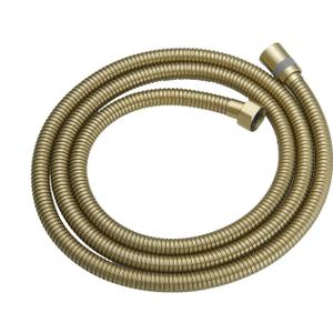 BWE Brushed Gold 70 Inch Brass Fittings Extra Long Flexible Stainless Steel Replacement Handheld Shower Hose