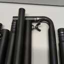 Over The Table Rod Stand with Clamps Black 46"-100'' Length 29"-55" Height Adjustable Metal Table Balloon Arch Stand with Storage Bag, for Halloween Christmas Party Wedding Anniversary Decoration