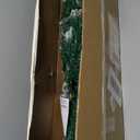 5 ft. Snow Flocked Unlit Artificial Pencil Christmas Tree Hinged with Pine Cones