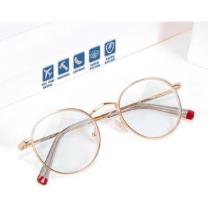 Round NearSighted Distance Glasses Women Men,Nearsighted Far Vision Driving Eyeglasses,Retro Myopia Wire Frame (Gold)
