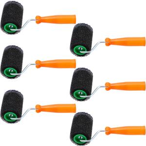 6 Pcs 4 Inch Paint Roller with Foam Covers Mini Textured Paint Roller for Bed Liner Truck Coating Create Texture Effect