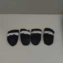 YAODHAOD Dog Shoes for Winter, Dog Boots & Paw Protectors, Fleece Warm Snow Booties for Puppy with Reflective Strip Anti-Slip Rubber Sole for Small Medium Size Dogs, Size 5: 1.9"x1.5" (L*W), Black