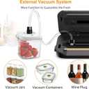 MEGAWISE 2025 Powerful Vacuum Sealer Machine | Compact Design | One-Touch Automatic | Seal in 10-20 Seconds | Dry, Moist, Wet, and Cold Modes | With 10 Vacuum Bags & Built-in Cutter (Grey)