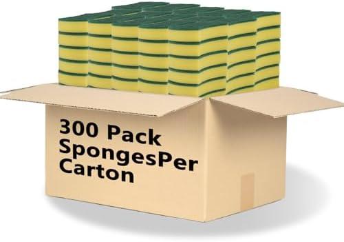 300 Pack Kitchen Cleaning Sponges, Eco Non-Scratch for Dish,Scrub Sponges
