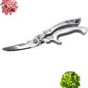 Poultry Shears - Heavy-Duty Kitchen Scissors with Fish Scaler & Bottle Opener, 2CR14 Stainless Steel, Spring Loaded, Multi-Purpose Scissors for Meat, Chicken, and Fish, Dishwasher Safe.