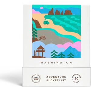 Reach International Outfitters Washington Adventure Bucket List: 50 Scratch-Off Cards for Outdoor Activities, Tourist Attractions, and Road Trips - Perfect Travel Gift and Guide for Exploring