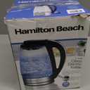 Hamilton Beach 1.7L Electric Kettle, Water Boiler & Heater, LED Indicator, Built-In Mesh Filter, Auto-Shutoff & Boil-Dry Protection, Cordless Serving, Clear Glass (40864)