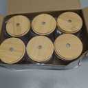 6-Pack Bamboo Qtip Holders - Bathroom Storage for Cotton Balls, Swabs, Pads, Floss