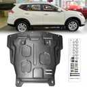 Front Engine Splash Shield for Nissan Rogue 2014-2020 Engine Guards Suitable for Nissan Rogue Under Engine Cover Mud Flaps Directly Replace Original One Black