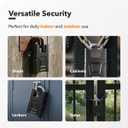 Heavy Duty Outdoor Combination Lock with 0.32" Cut-Resistant Shrouded Shackle Weatherproof High-Security Padlock with Code for Gates, Fences, Sheds, Storage Units 1-Pack, Black