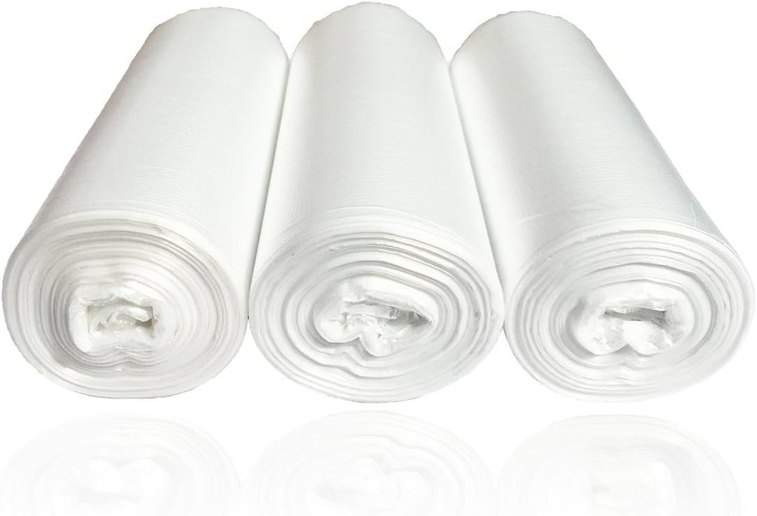 2 Gallon Small Trash Bags, Clear, 50 Counts/ Rolls