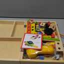 Kids Tool Set with Electric Drill, 46 Pcs Wooden Toddler Play Tools Set with Tool Box, Montessori STEM Educational Construction Building Toy for 3 4 5 6 Year Old Boys Girls Birthday Gifts