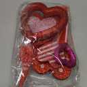 7 Pcs Large Valentine's Day Standing Heart Table Sign Glitter Heart Wooden Sign Decorations Tall Foam Tabletop Centerpiece for Table Home Shelf Valentines Day Decor(Vivid Style)