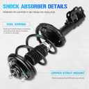 Front Quick Struts Shocks w/Coil Springs for Mitsubishi Lancer ONLY (DE, ES) 2008 2009 2010 2011, Strut Shock Absorbers Assembly Replace 172355 172356