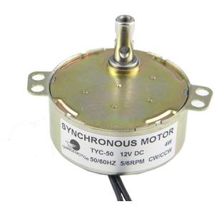 CHANCS TYC-50 Synchronous Motor 12V DC 5-6RPM CW/CCW 4W Electric Gear Motor for Christmas Decorations