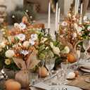 2 Pcs Neutral Easter Decorations 17 Inch Easter Table Centerpieces Decor Egg Tree Tabletop Decor Artificial Tree for Spring Party Home Decoration(Neutral Daisy)