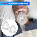 2 Packs Replacement Cushion for AirFit F20, Reliable Seal Mask Cushion Perfect for Full Face Mask - Accessories Replacement Supplies(Large)