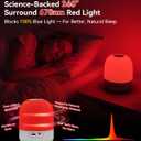 670nm Red Light for Sleep, 100% Blue Light Blocking, 360 Red Night Light Lamp with Remote & Touch Control, Dimmable, 4 Timers, Melatonin Promoting Natural Sleep Aid for Bedside Bedroom, Baby Nursery