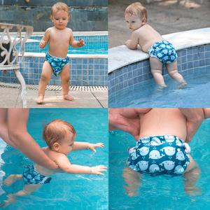 ALVABABY Swim Diapers 1pc Baby & Toddler Snap One Size Reusable Adjustable Baby Boys' Swim Diapers for Swimming Lessons SW18-21