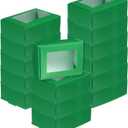 uxcell 20Pcs Kraft Soap Boxes for Homemade Soap, 3.3" x 2.6" x 1.2" Mini Kraft Treat Boxes with Clear Window Candy Cookie Gift Boxes for Party Favor Treats Packaging (Green)