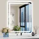 28"x36" LED Bathroom Mirror with Lights, Backlit + Front Lit, Anti-Fog, Lighted Bathroom Mirror for Wall, HD Shatterproof Tempered Glass, Dimmable, Memory Function (Horizontal/Vertical)