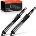 A-Premium Rear Towing Shocks Absorbers - Compatible with Chevrolet Silverado 1500, Tahoe and GMC Sierra 1500, Yukon and Dodge Ram 1500 and Nissan Titan - 2x Load Adjusting Shocks with Coil Spring