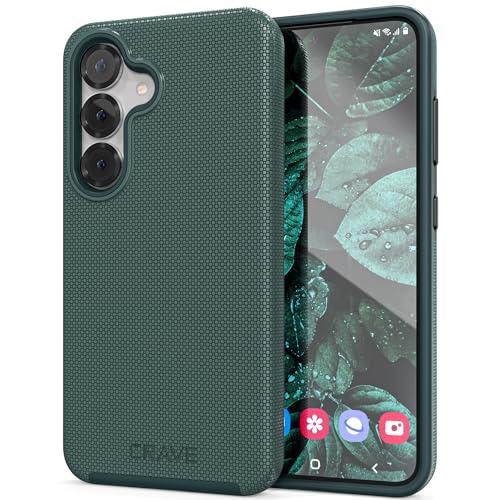 Crave Compatible with Samsung Galaxy S25 Case, Shockproof Protection Dual Layer Case for Samsung Galaxy S25 (6.2 inch) - Forest Green