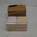 50pcs White Paper Hand Fan Bamboo Folding,Handheld Paper Folded for Wedding Party and Home Decoration