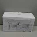 Getstar Ceramic Dog Bowls Set with Acacia Wood Stand, 3.5 Cups Pet Bowls Set of 2 for Medium Dogs, Cute Dog Food Bowl, Cat Bowls (Vintage White)