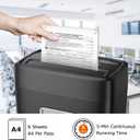 Bonsaii 6 Sheet High Security Micro Cut Paper Shredder, Credit Cards/Mail/Staples/Clips Shredder for Home Use with 4.2 Gallon Bin (C261-D)