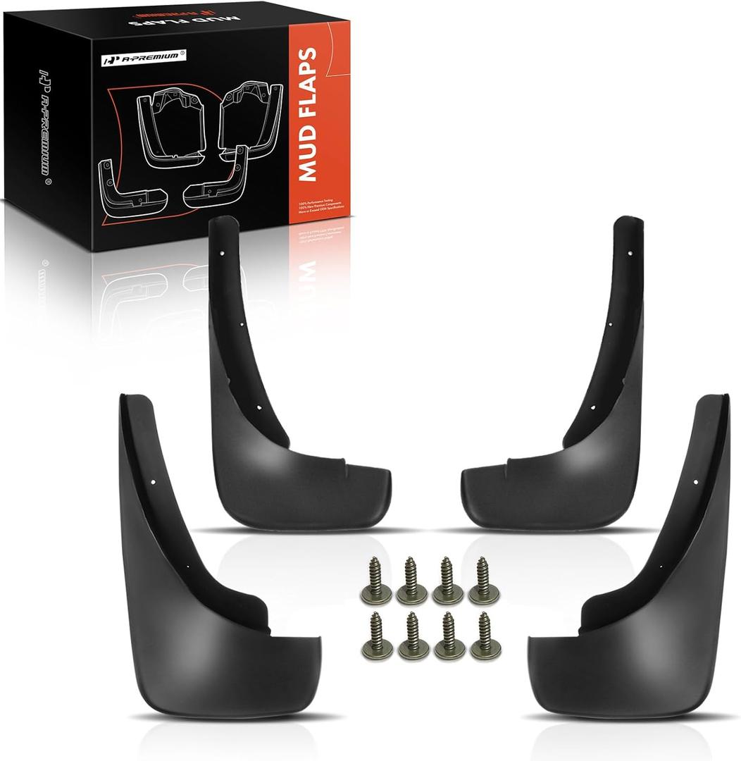 A-Premium Set of 4PCS Mud Flaps Splash Guards Mudguards Mudflaps with Hardware Kits Accessory Compatible with Volkswagen Golf, 1999-2005, Hatchback, Front and Rear (Driver & Passenger Sides)