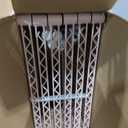 Huwena 4 Tier Over Mini Fridge Stand Metal Storage Shelf for Dorm,Pink