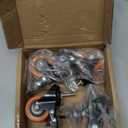 2 Inch Caster Wheels, Threaded Stem Casters Set of 4 Heavy Duty, 1/4"-20x1 (Screw Diameter 1/4", Stem Length 1"), Safety Dual Locking Industrial Castors, Wheels for Cart, Furniture