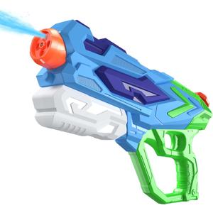 Water Gun for Kids, Super Squirt Guns Water Soaker Blaster - 4 Shooting Modes Switch - 26 Ft Long Shooting Range - Quick Refill - Summer Water Toys Gun for Boys Girls Adults Outdoor Pool/Garden (1 Pack, Green)