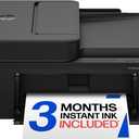 HP DeskJet 4355 Wireless All-in-One Color Inkjet Printer, Scanner, Copier, Best-for-Home, 3 Month Trial of Instant Ink Included, AI-Capable (AJ4Y0A) | Dual-band Wi-Fi with HP app and 4800 x 1200 dpi for printing, scanning and copying