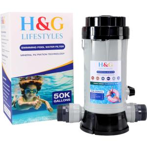 H&G lifestyles Mineral Cartridge Pool Filter for Above Ground Pools Cycle