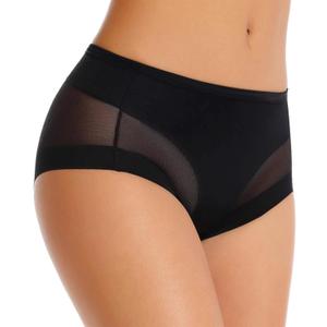 WOWENY Tummy Control Panties for Women Seamless Butt Lifter Briefs Comfy Body Shaper Shapewear Sexy Underwear (2 Pack-black), XL 