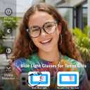 Blue Light Glasses for Women and Men, 99% UV Blocking Square Frame