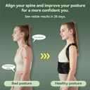 Back Brace Posture Corrector for Women and Men, 4-Point Back Support System for Upper/Lower Back Pain Relief, Scoliosis & Hunchback Correction, Adjustable & Breathable Shoulder Straightener, Small