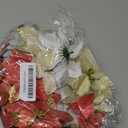 WILLBOND 45 Pieces Christmas Poinsettia Decorations Glitter Poinsettia Flowers Tree Flowers for Xmas Tree Ornaments, 5 Inch(Gold, Silver, Red)