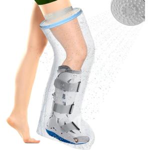 Adult Leg cast Protector for Shower, Waterproof Shower Bandage and Cast Cover Full Leg Watertight Protection to Broken Leg, Knee, Foot, Ankle Wound, Burns 100% Reusable (Full Leg 43.5"20"9.8")
