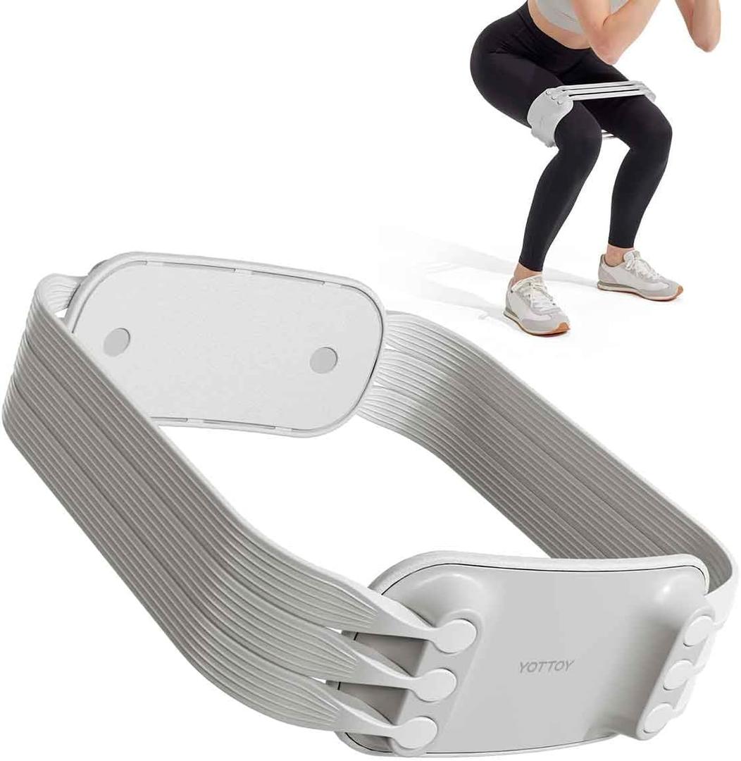 YOTTOY Adjustable Resistance Band Set,2060 lbs with 6 Latex Bands,Exercise Bands for Home Gym, Workout Bands for Legs & Glutes, Elastic Bands for Exercise, Stretch Bands for Fitness Training (Grey)