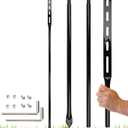2Pack Metal Stakes for Yard Signs, 54 Inches Heavy Duty Metal Posts, with Hardware, Black