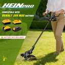 HEINPRO Cordless String Trimmer Compatible with Dewalt 20V MAX Battery, 12-Inch Electric Weed Wacker, Auto Line Feed, Weed Eater Battery Powered Grass Trimmer, w/ 6 Line Spools, Black(Tool Only)